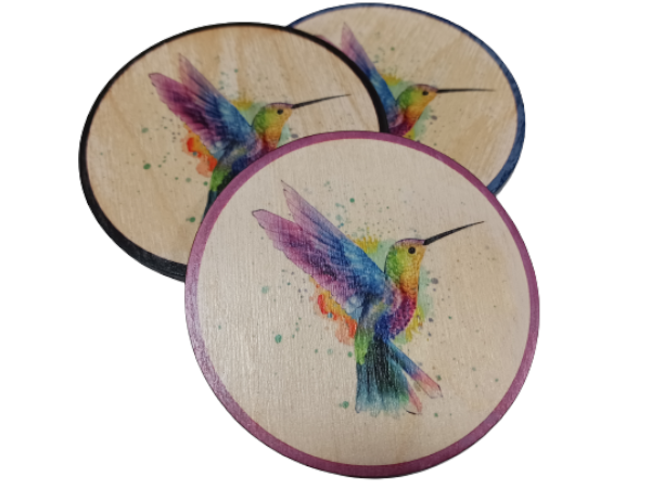 Humming Bird Coaster Set x 3